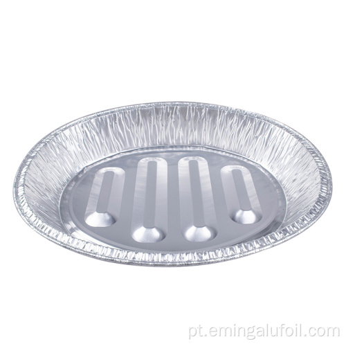 Assadeira de folha de alumínio oval de 6800ml